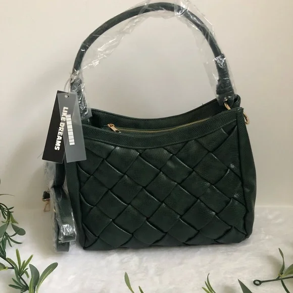 Like Dreams Kathy Woven Top Handle Satchel, NWT - Picture 2 of 6